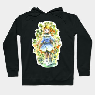 A little girl and Army of Mushroom Fairies Hoodie